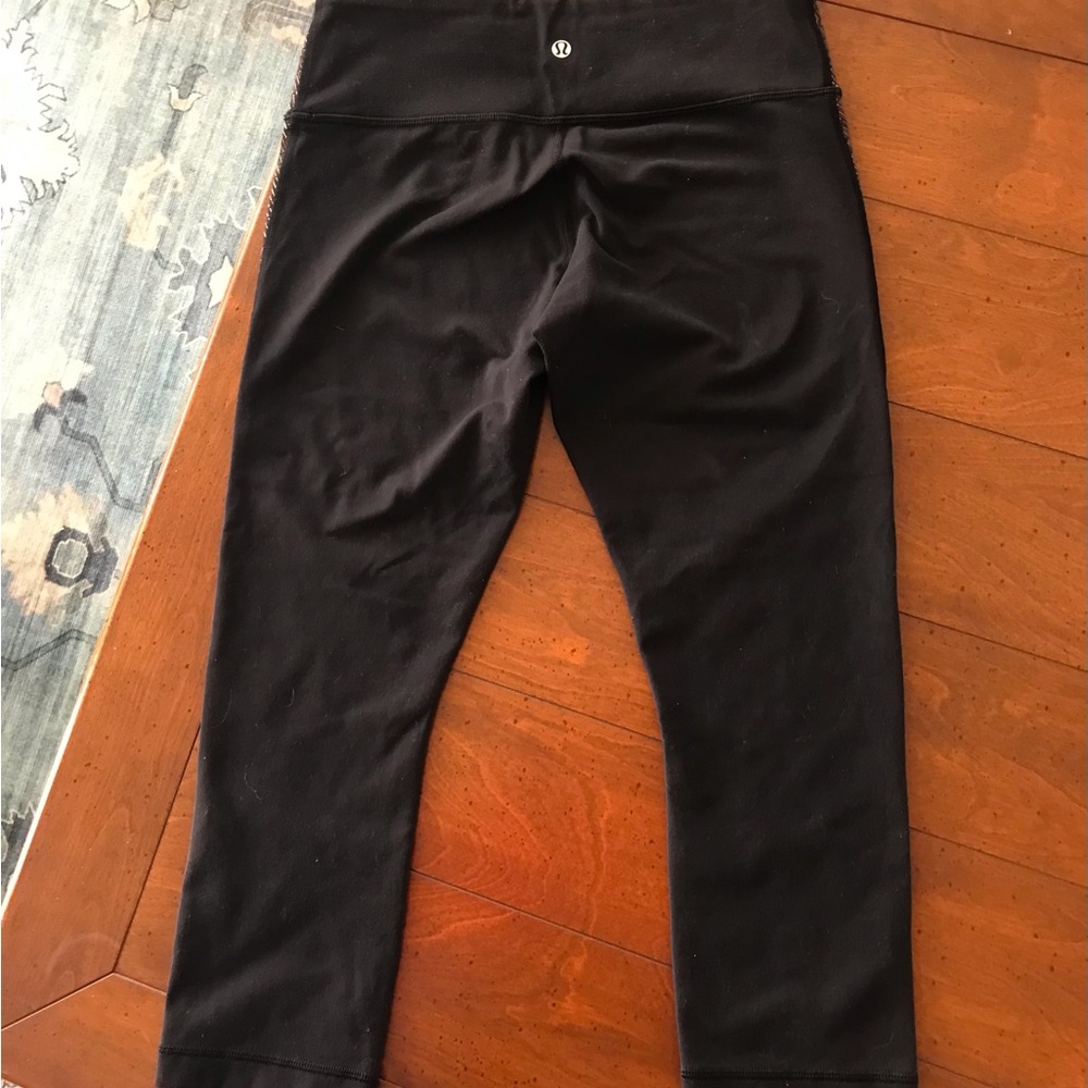 Lululemon Athletica Wunder Under Crop 20” Inseam Brown Gold Women 6 - Picture 5 of 6